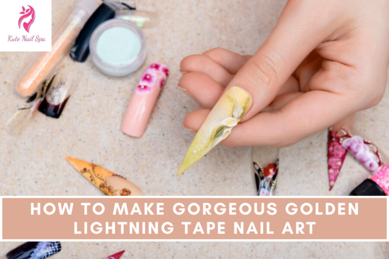 How To Make Gorgeous Golden Lightning Tape Nail Art